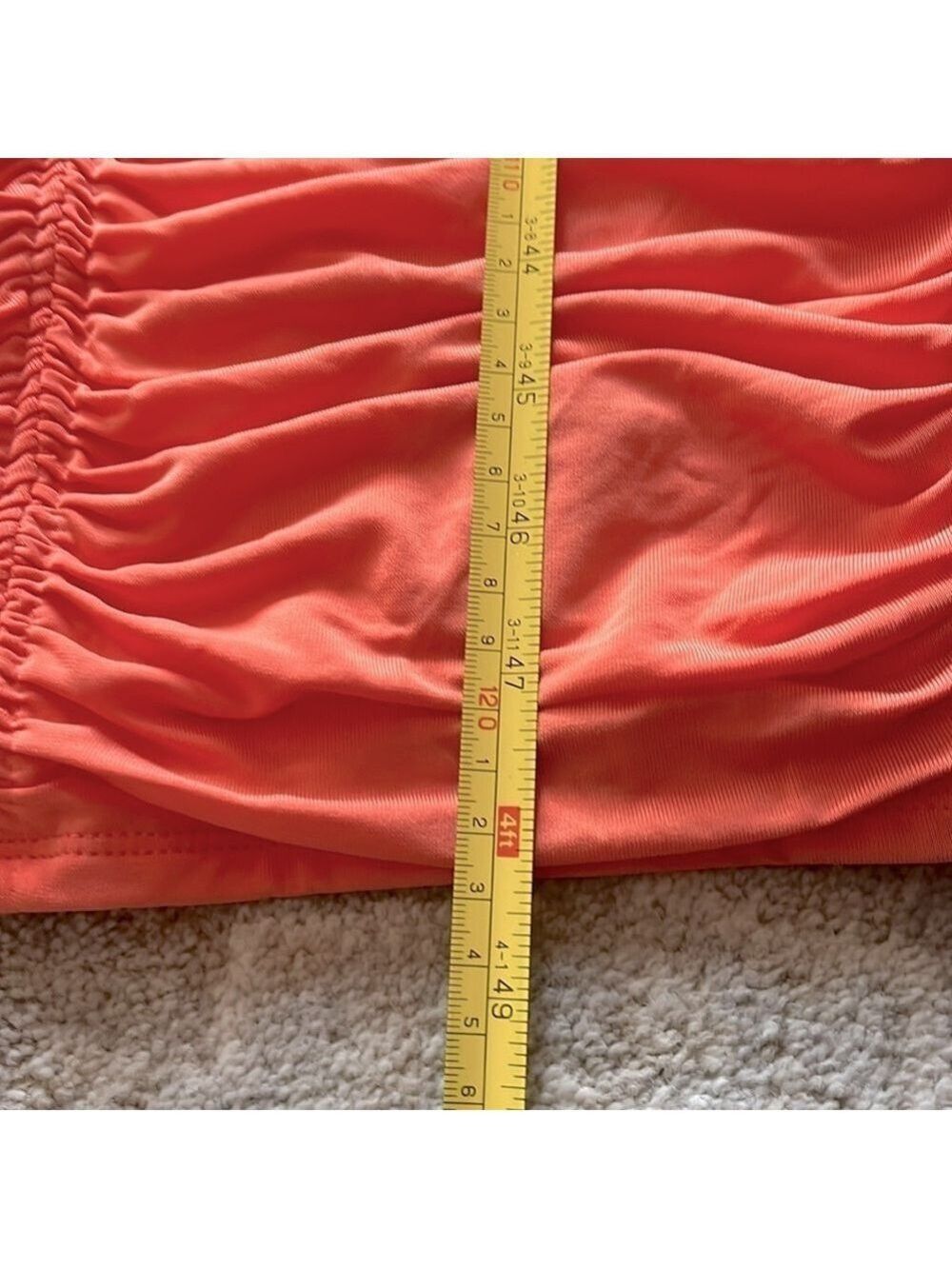 A.L.C. Allegra Ruched Embellished Halter Bodycon Sangria Orange Midi Dress Small - Picture 14 of 16